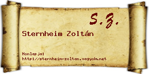 Sternheim Zoltán névjegykártya