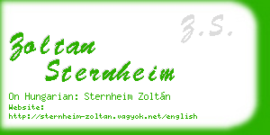 zoltan sternheim business card